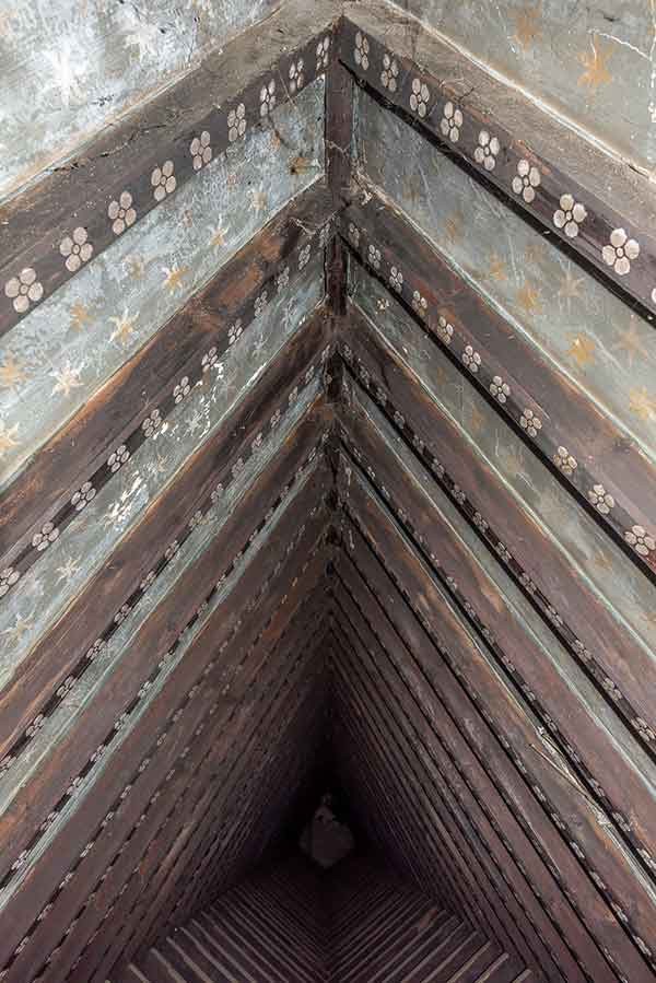 Underneath the 1960s false ceiling, the original remains